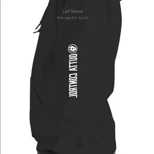 Hooded black Jerzees 50/50